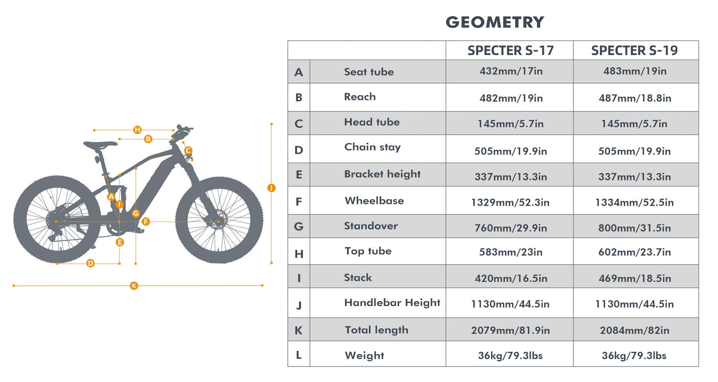 Eunorau SPECTER-S Hunting E-Bike - FREE EXTRA BATTERY