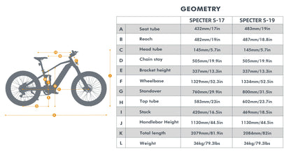 Eunorau SPECTER-S Hunting E-Bike - FREE EXTRA BATTERY