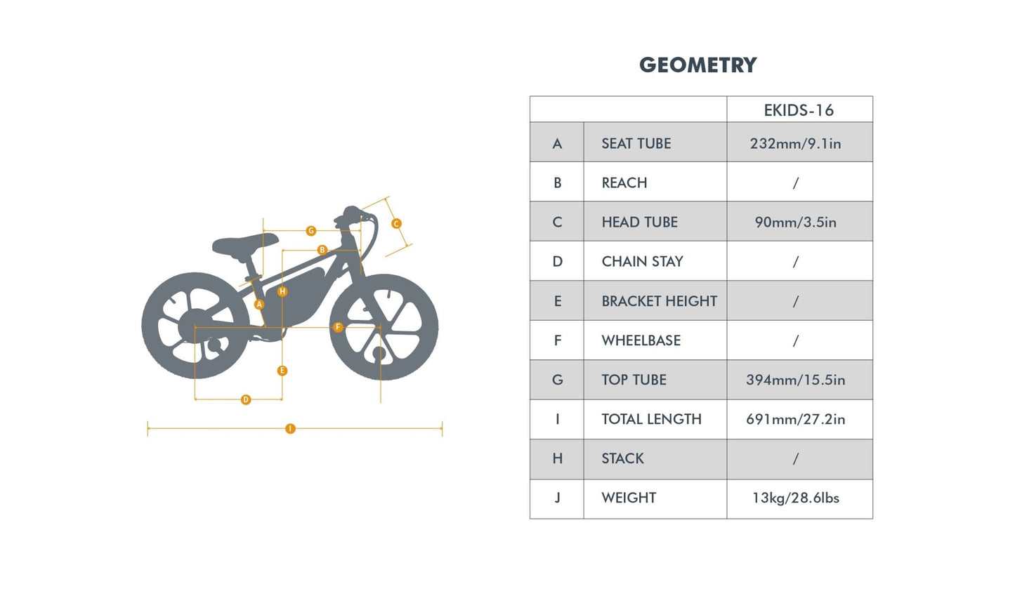 Eunorau EKIDS - 16 2024 - HuntingEbikesDirect.com