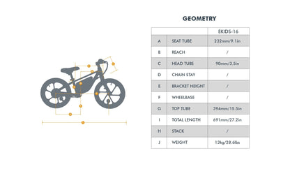 Eunorau EKIDS - 16 2024 - HuntingEbikesDirect.com