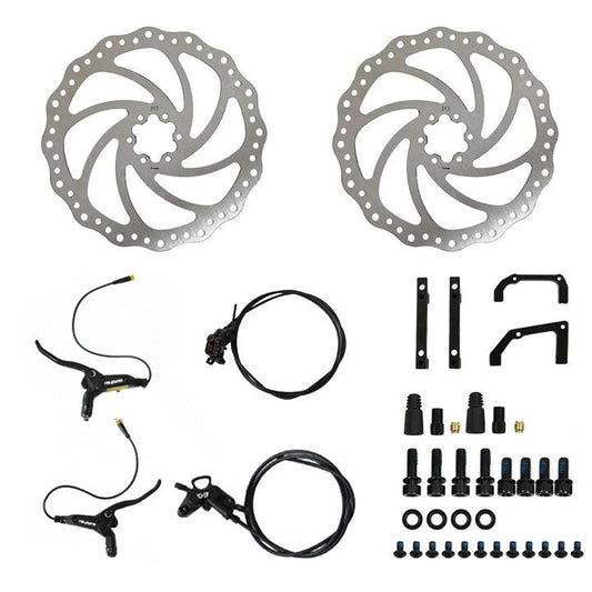 EUNORAU ENA 4 - Piston Hydraulic Brake Sensor Set with 203MM Disc Brake Rotors - HuntingEbikesDirect.com